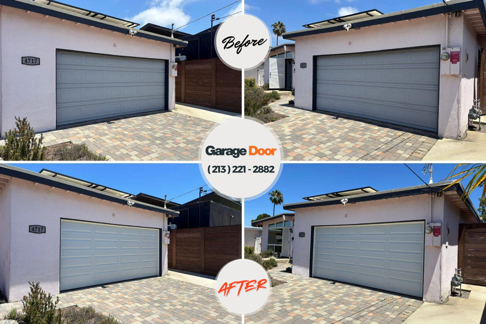 Before and after: garage door repair McCord, OK